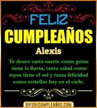 GIF Frases de Cumpleaños Alexis